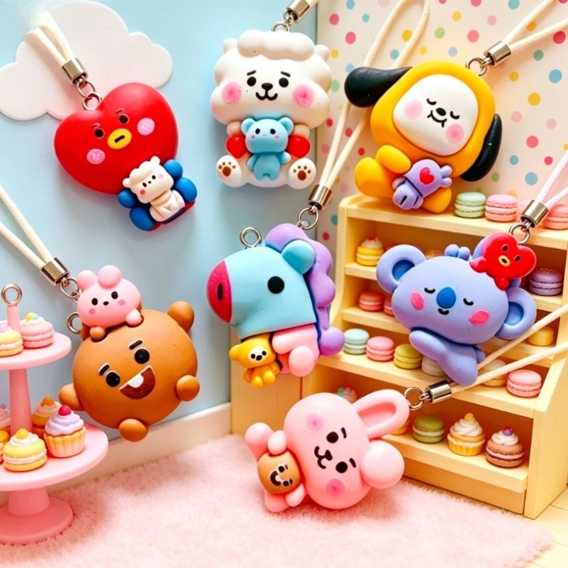 7pcs BT21 Resin Cartoon Charm  - Cosplay Prop Diy review and price