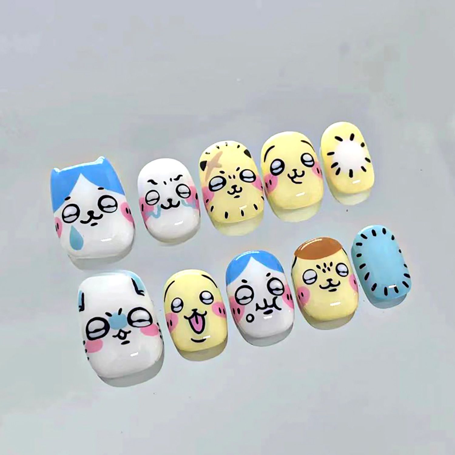 Cute cartoon Rakko press-on na - Detachable Cosplay Prop review and price