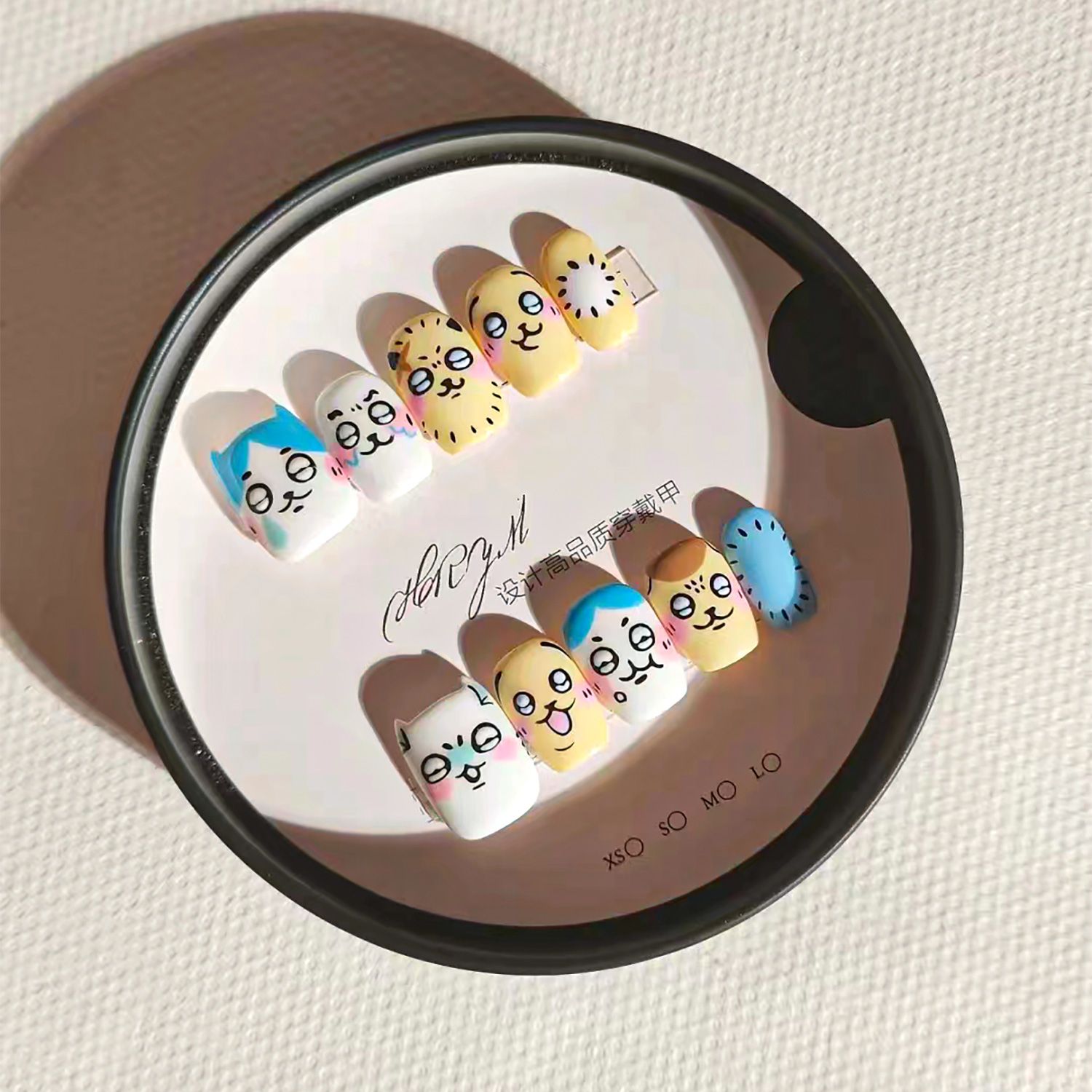 Cute cartoon Rakko press-on na - Detachable Cosplay Prop review and price